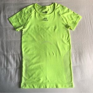 3/$30 Decathlon Kalenji short sleeve fitted Active top fluorescent Yellow